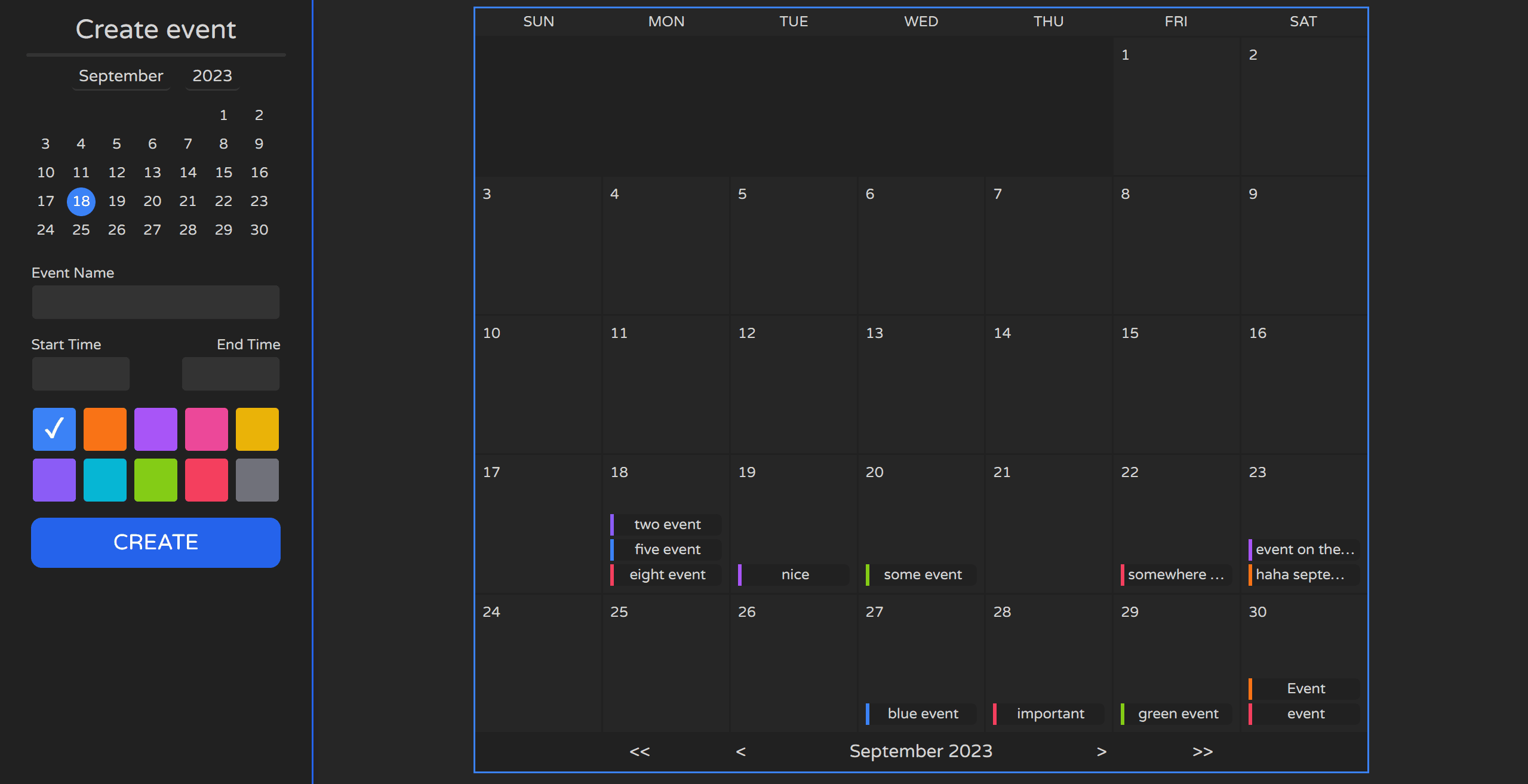 planner screenshot